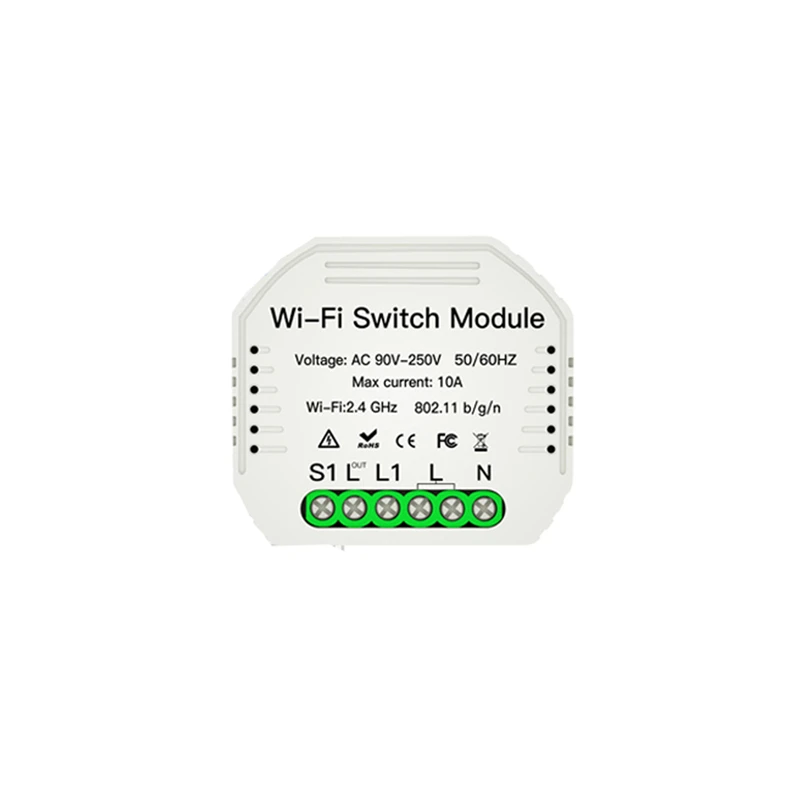 MoesHouse MS-104 AC90-250V двухсторонний wifi дистанционный переключатель освещения Diy выключатель модуль жизни приложение дистанционное управление дома Din рейка монтаж
