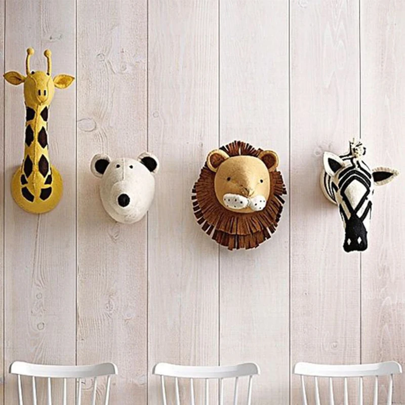 stuffed animal head nursery