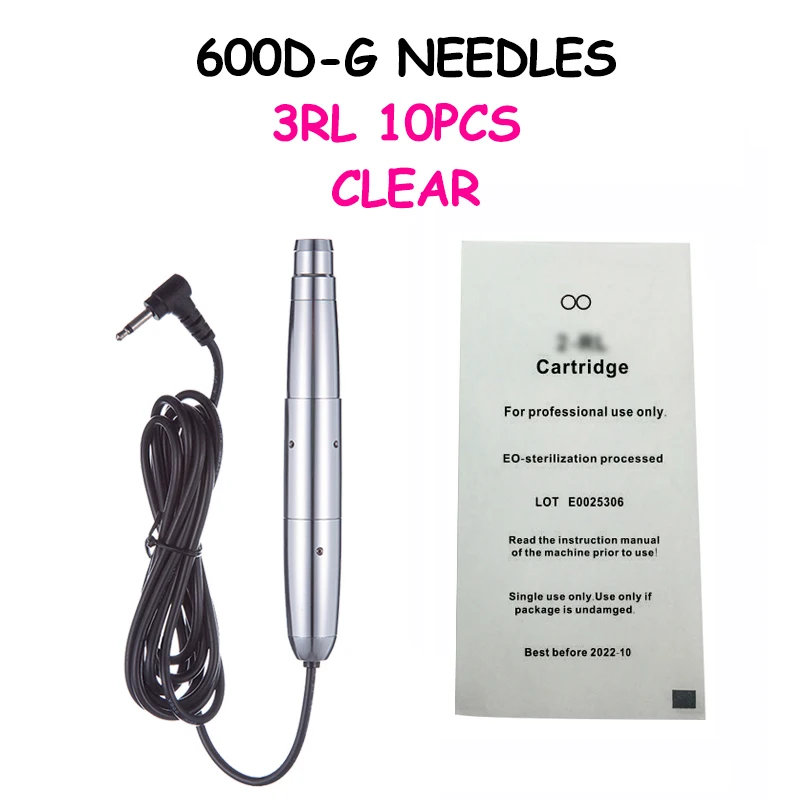 

2019 Permanent Makeup Needles 10pcs 600D-G Round Liner Semi-Permanent Tattoo Needles Cartridges 3RL Needles Magnum Drop Shipping