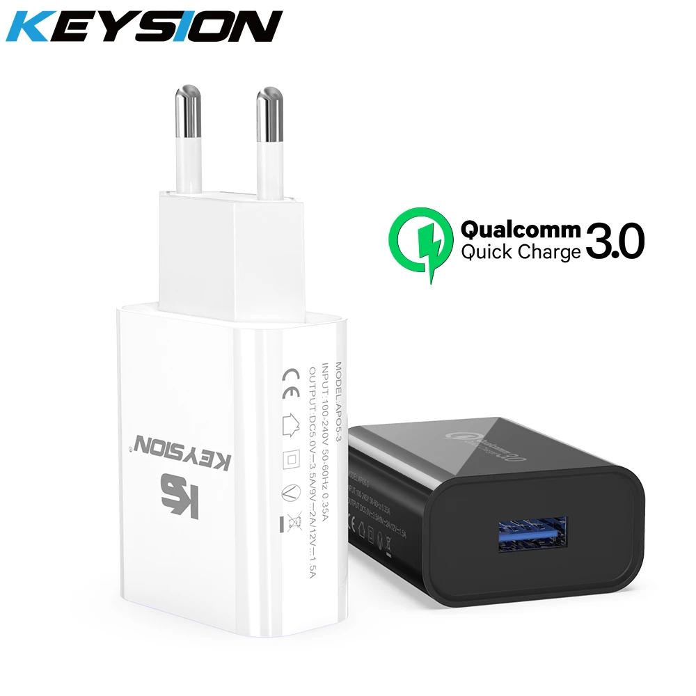 KEYSION 18 Вт Быстрая зарядка 3 0 быстрый мобильный телефон зарядное устройство