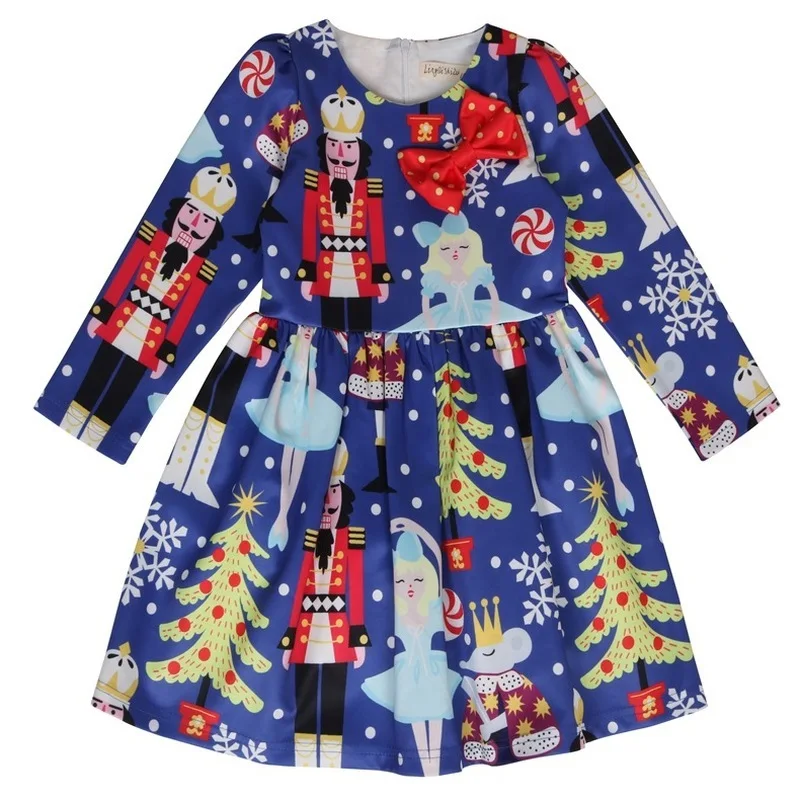 Детские рождественские платья для девочек; рождественское детское платье «Щелкунчик»; платья для девочек с рисунком бабочки; рождественские вечерние платья для маленьких девочек