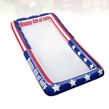 

1pc American Flag Inflatable Food Drink Holder Serving Tray Buffet Cooler Bar for Picnic 4th of July BBQ Pool Party
