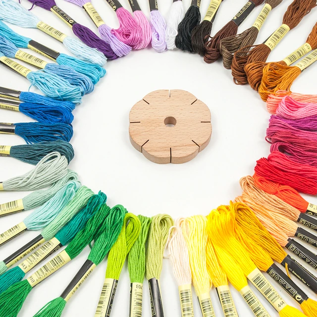 Wooden Embroidery Floss Organizer for 50 Colors, Embroidery Thread