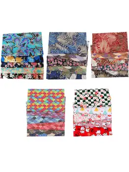 

5PCS Japanese 50*50cm Handmade Patchwork DIY Bronzing Patchwork Cloth Group Plain Weave Cotton Small Floral Diy Cotton
