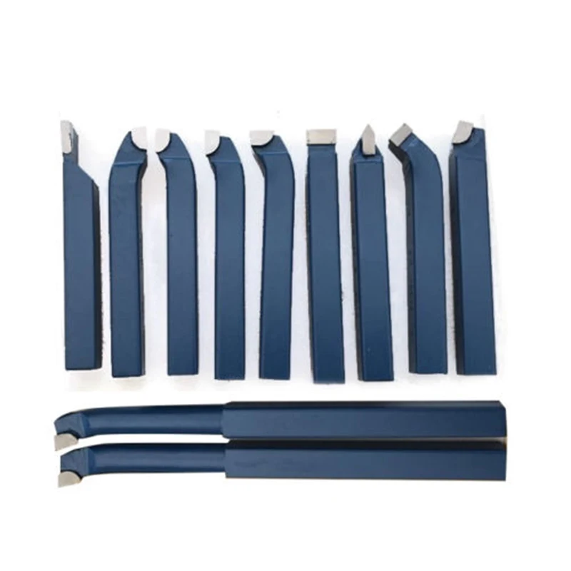 

11x Carbon Steel Lathe Tools Kit Bits For Lathe Cutting Tool Turning 12*12MM New