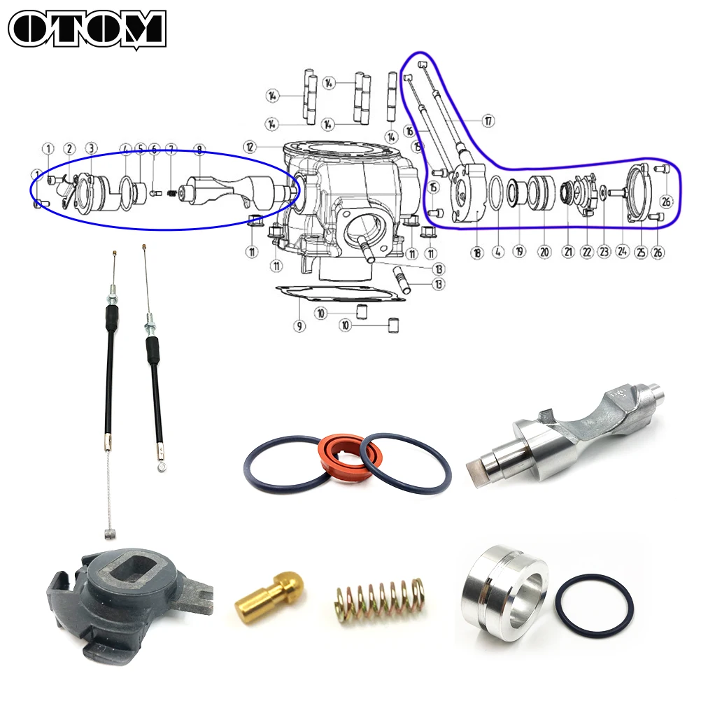 Otom-válvula de controle de motocicleta, cabo de