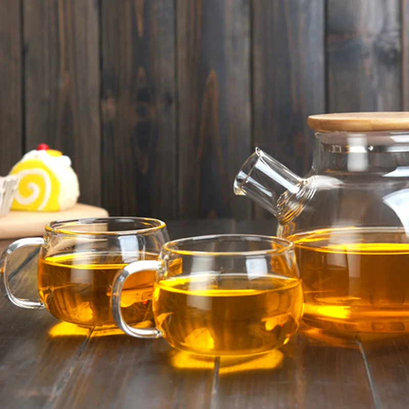With Handle Glass Teacup Glass 200 Ml High-temperature Resistant Transparent Borosilicate Tea Cup Wine Glass Medium Heat-Resista