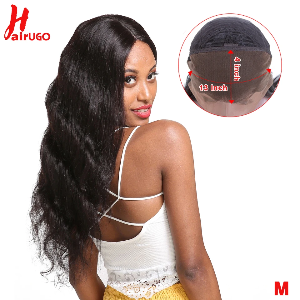 HairUGo объемная волна 13x4 фронта шнурка средний коэффициент 8 &quot 24&quot человеческие
