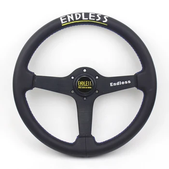 

Racing Style 14inch 350mm Black Leather Sport Tuning Steering Wheel