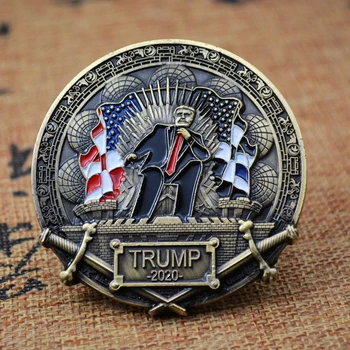 

Keep America Great Donald Trump Gold Coins Colorful Trump Commemorative Relief