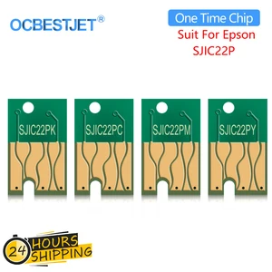 SJIC22P Chip de cartucho para Epson ColorWorks C3500 TM-C3500 etiqueta impresora una vez Chip SJIC22P-K SJIC22P-C SJIC22P-M SJIC22P-Y