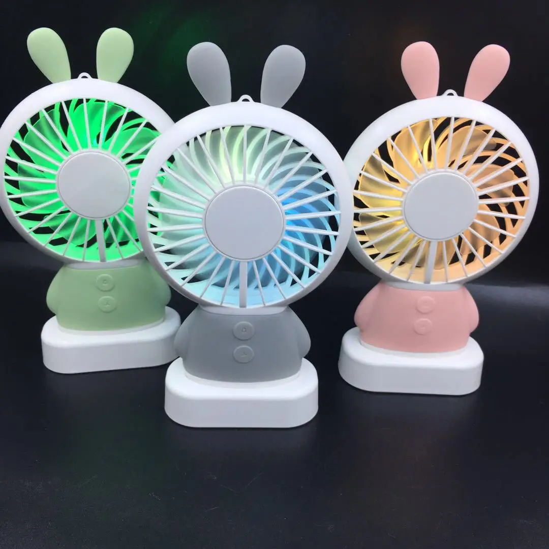 Завод натуральный продукт ling long tu Dharma Bear USB Перезаряжаемый мини немой маленький вентилятор красочный свет настроения портативный немой