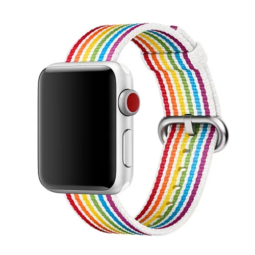 stip colorful Старый клиент Nato ремешок для apple watch Band 42 мм 38 мм iwatch band 44 мм/40 мм наручный Браслет apple watch 4 - Цвет ремешка: stip colorful