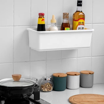 

Kitchen Storage Rack Multifunctional Hanging Storage Basket Wall-Mounted Storage Kitchen Drawer Shelf Rack Basket for Seasoning