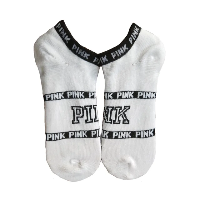Hot Motion Socks Pink Socks New Unisex Cotton Mix Random Harajuku Creative Happy Casual Sports Short Ankle Pink Letters Socks 13