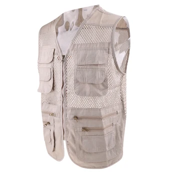 

Mens Mesh Fishing Vest Photography Work Multi-pockets Vest Jacket
