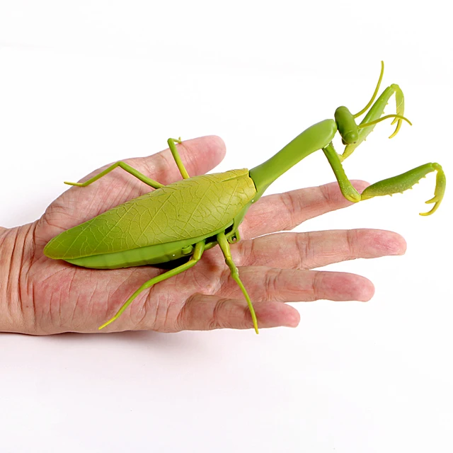 Kids Electric Infrared Remote Control Simulate Mantis Shape Prank Toy, Realistic Mini Mantis RC Prank Insect Scary Trick Toy 2