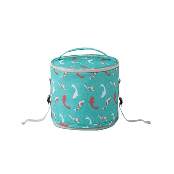 

Fashion portable warm lunch bag ladies picnic lunch box boys food lunch bag office picnic cooler bag Telescopic barrel meal bag