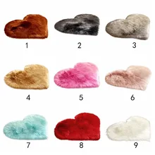 Плюшевый ковер Love Heart для дома, спальни, мягкий ковер из имитации шерсти, детский игровой коврик из шерсти, как длинные плюшевые украшения для детской комнаты