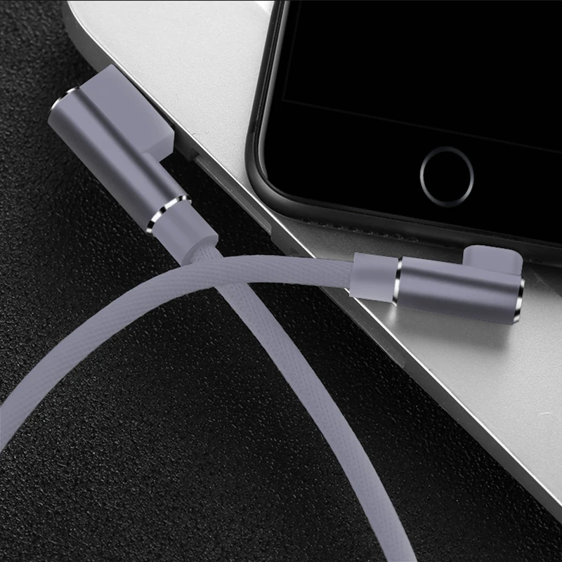 UPaitou USB кабель с датой 90 градусов для iphone X XS MAX 11 8 7 6 6s plus нейлоновая оплетка Кабель для быстрой зарядки для iPad iphone зарядное устройство 1 м