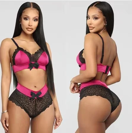 Sexy Lingerie bandage sleepwear underwear Womens flower Lace Rose Hollow Back Buckle Outfit Slim See Through Summer Sexy Clothes