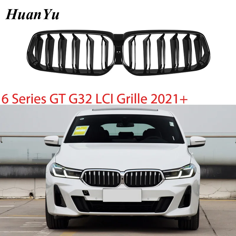 

G32 LCI 2-slat Racing Grille for BMW 6 Series GT Front Bumper Kidney Grill 640i 2021+
