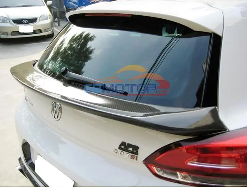 Middle Rear Spoiler Real Carbon Fiber Wing For Volkswagen VW Scirocco ABT Style 2009-2014