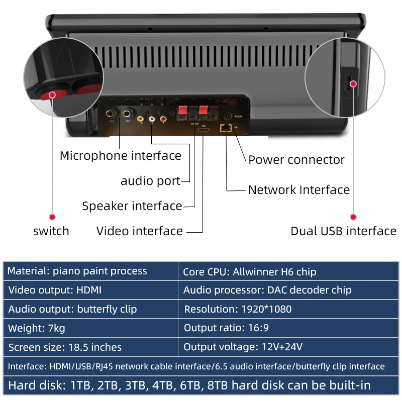  KTV Ŀ Ʈ,  뷡 ÷̾, 3TB HDD,  DSP   ũ,  ũ, Ʈ 4K ڵ