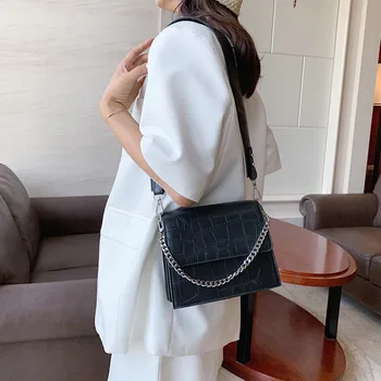 

European Fashion Simple Women's Designer Handbag 2020 New Quality Leather Women Tote Bag Alligator Shoulder Crossbody Bags Sac