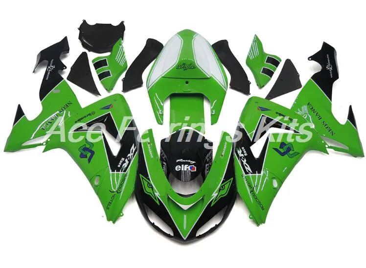 4 бесплатные подарки ABS Полный Обтекатель двигателя комплект подходит для Kawasaki Ninja ZX-10R ZX10R 2006 2007 06 07 обтекатели набор эльф зеленый