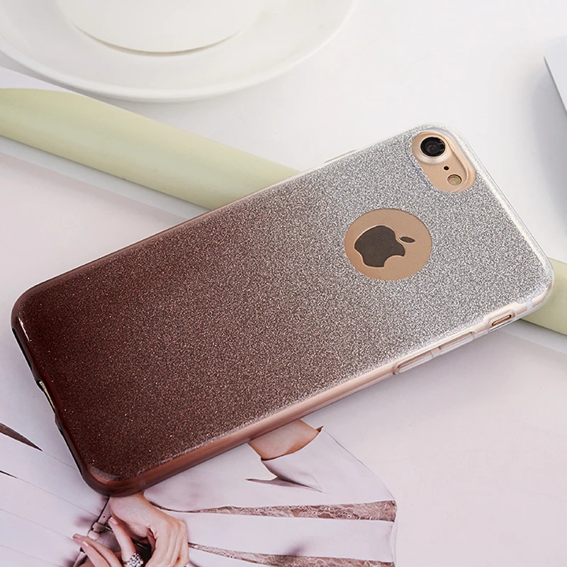 Sinzean 100 шт для IPHONE XS MAX/XR ультра тонкий градиентный Мягкий ТПУ чехол для IPHONE 678 Plus/5s Красочный Блестящий силиконовый чехол