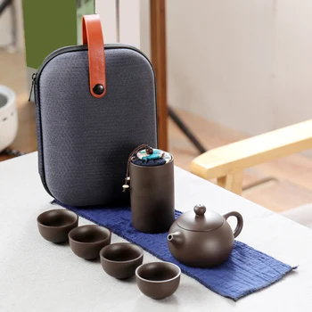 

Portable Ceramic Kung Fu Tea Set for Household Travel Cup Set