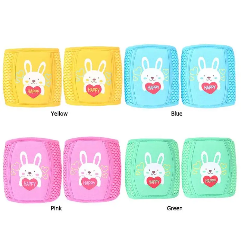 Baby Crawling Knee Pads Cute Rabbit Breathable Infant Sponge Kneepads Baby Crawl Warmer Protectors For Crawling Fall Resistance