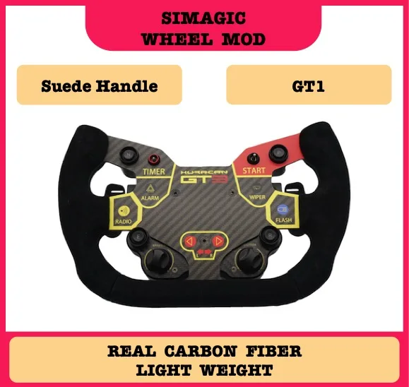DIY Racing Gaming Carbon Fiber Sim Wheel MOD for Simagic Huracan gt3 F1