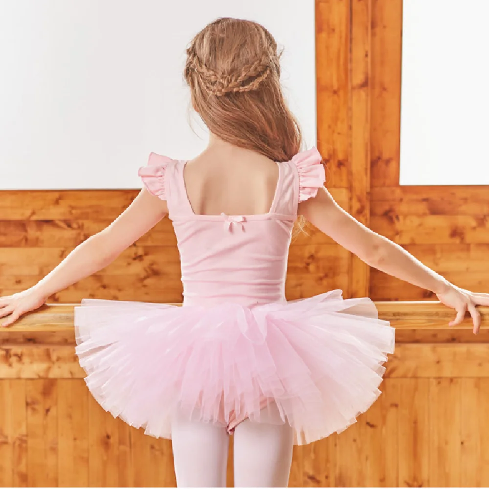 Rosa meninas ballet tutu dança traje coroa bailarina dança roupas vestido  collant dança para crianças - AliExpress