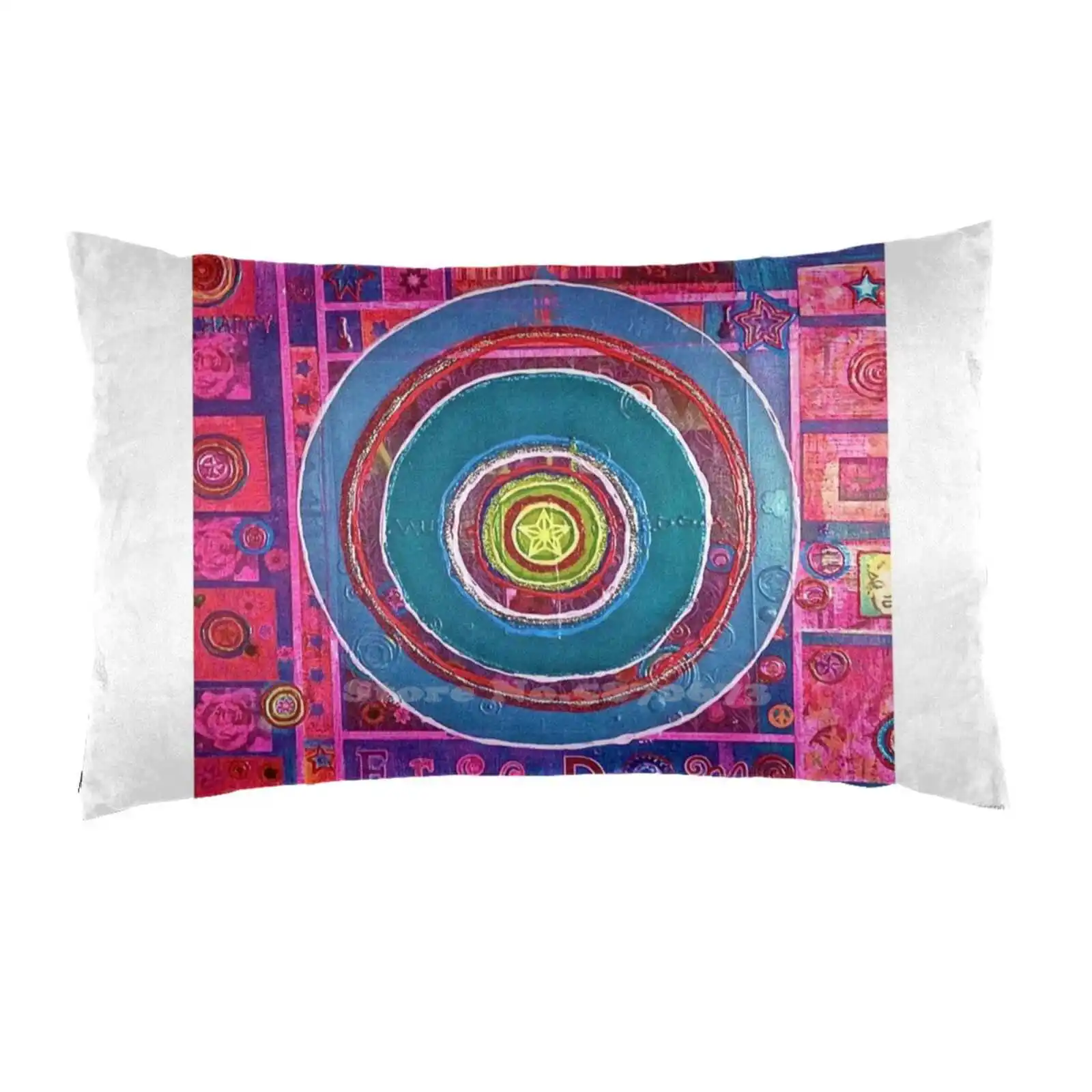 Blue Bulls Eye Fodera Per Cuscino Rettangolare Morbida E Confortevole Ray Stephenson Singer Songwriter Painter Houston Tennessee Tennessee