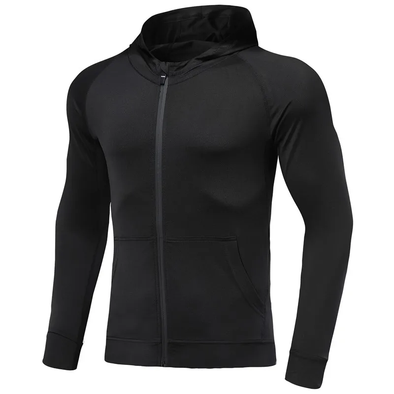 HOWE AO, мужская куртка для бега, для бега, спортивная одежда, для тренировок, фитнеса, упражнений, для спортзала, куртка с капюшоном и карманом, пальто с длинным рукавом