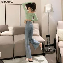 2020 Jeans Woman High Waist Wide Leg Plus Size Summer Women Korean Pants Streetwear Slouchy Blue Ropa De Mujer Primavera V... 2020 Jeans Woman High Waist Wide Leg Plus Size Summer Women Korean Pants Streetwear Slouchy Blue Ropa De Mujer Primavera V...