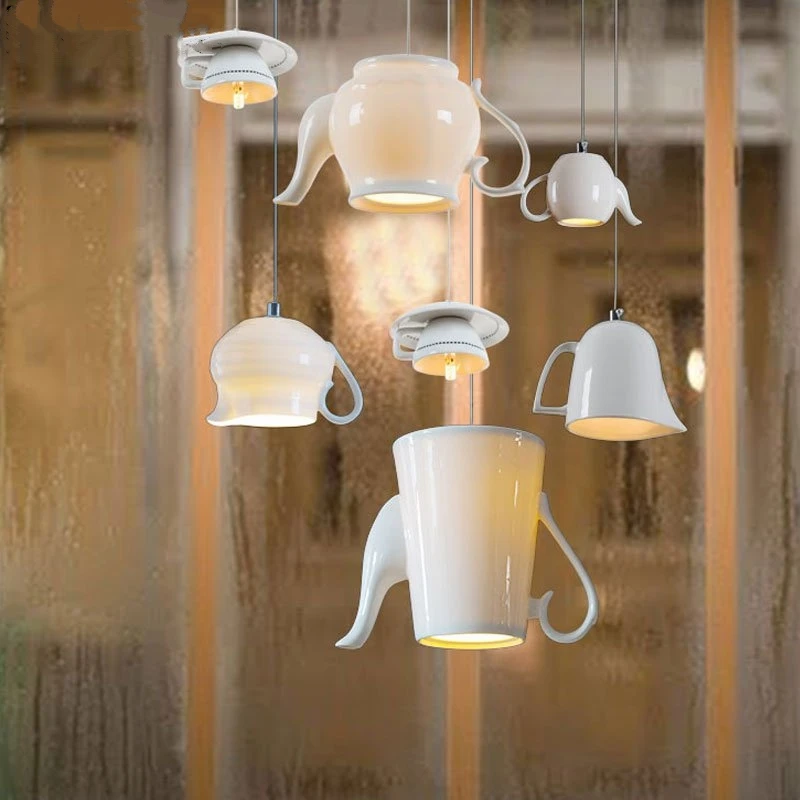 Скандинавский современный керамический чайный горшок чайная чашка Led подвесные