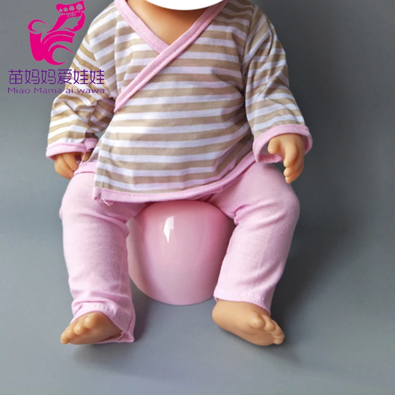 

Doll pink Clothes Fit 45cm Baby Doll girl dress boy Suit for 18 inch baby doll outfits baby girls toys