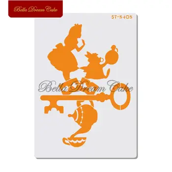 

Cartoon Movie Girl&Teapot&Key Cake Stencil Wall Stencil for Home Decor Scrapbooking Painting Drawing Stencils Template Cake Tool