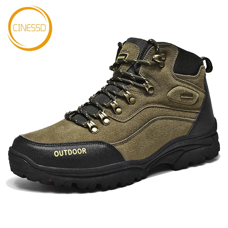 Ceny CINESSD Outdoor trwałe buty górskie wodoodporne antypoślizgowe buty do wspinaczki amortyzacja buty taktyczne Trekking Sport Sneakers mężczyźni