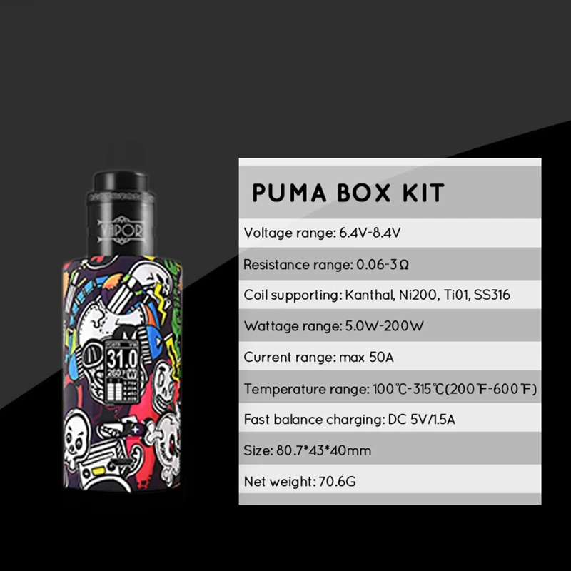 Storm230 Bypass 200 Вт Vw Tcr мод контроль температуры Лев Rda Hawk Танк Коробка мод Vape электронная сигарета Мода