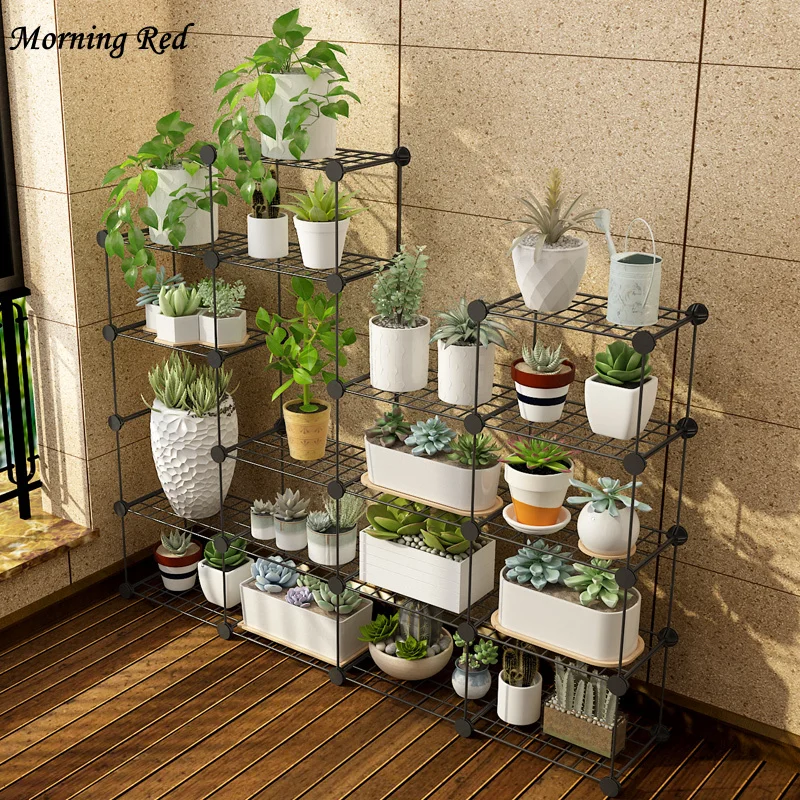 Многослойная подставка для растений Балконная Цветочная стойка простая садовая