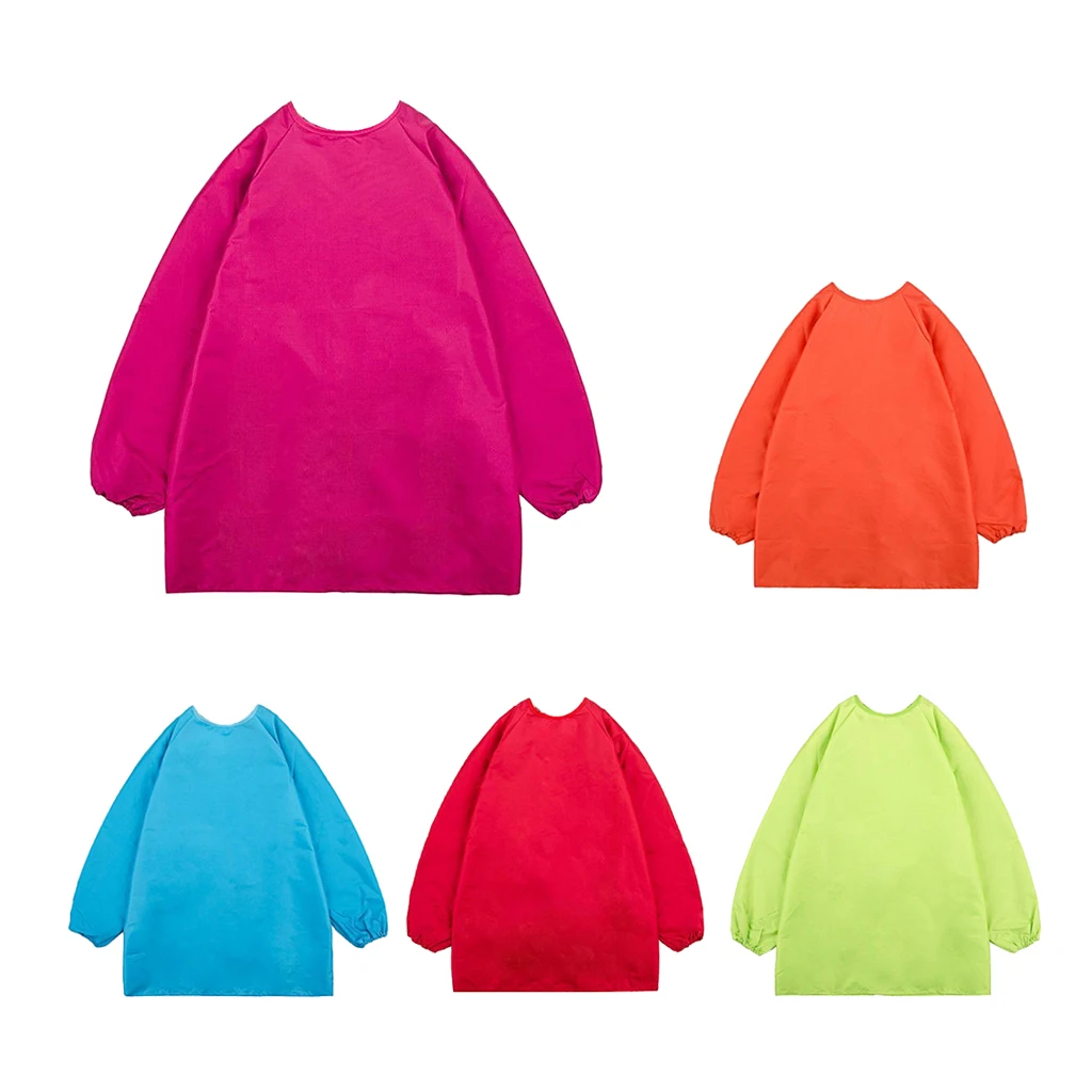 Kids Art Smocks, Children Waterproof Artist Painting Aprons Long Sleeve Children Smocks, Kids Playing Eating Drawing Aprons