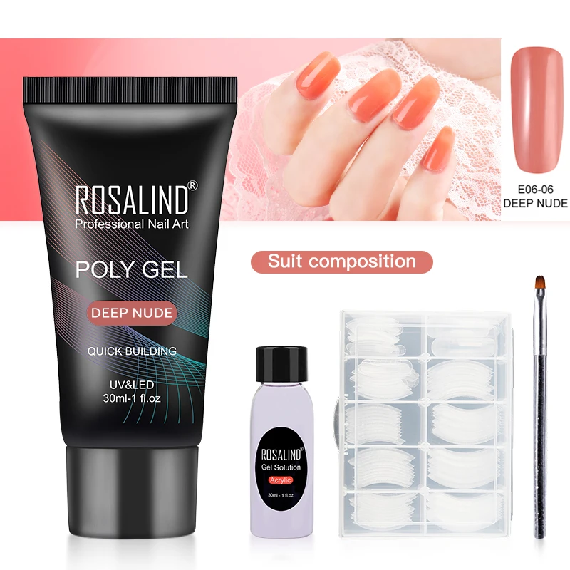 RE-2GELS2TOOLS-15 ROSALIND поли набор гель-лаков для ногтей для дизайна ногтей расширение строительный гель для маникюра полигель набор для ногтей лак - Цвет: RE-2GELS2TOOLS-15