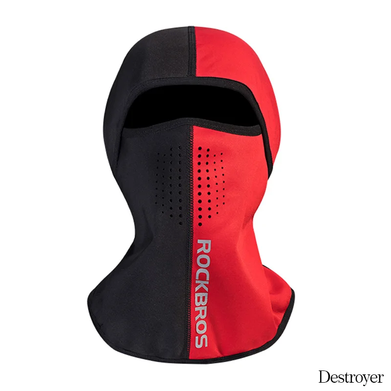 ROCKBROS Winter Cycling Cap Fleece Thermal Keep Warm Windproof Cycling Face Mask Balaclava Skiing Fishing Skating Hat Headwear - Цвет: Destroyer