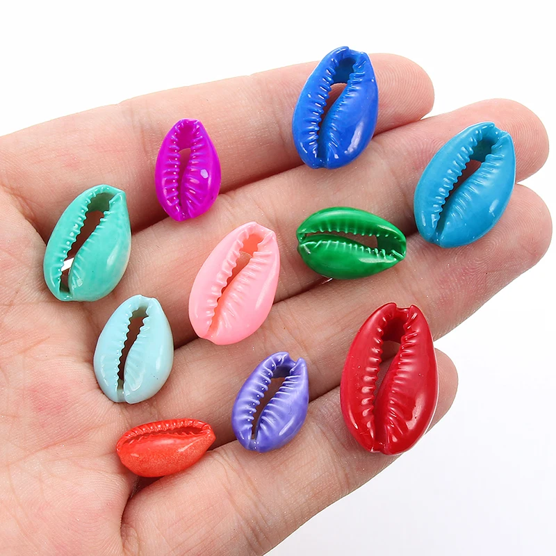 

10pcs Shell Size Random Bulk Cut Beach Sea Natural Shell Beads Cowry Cowrie Tribal Jewelery Craft Accessories Holes DIY