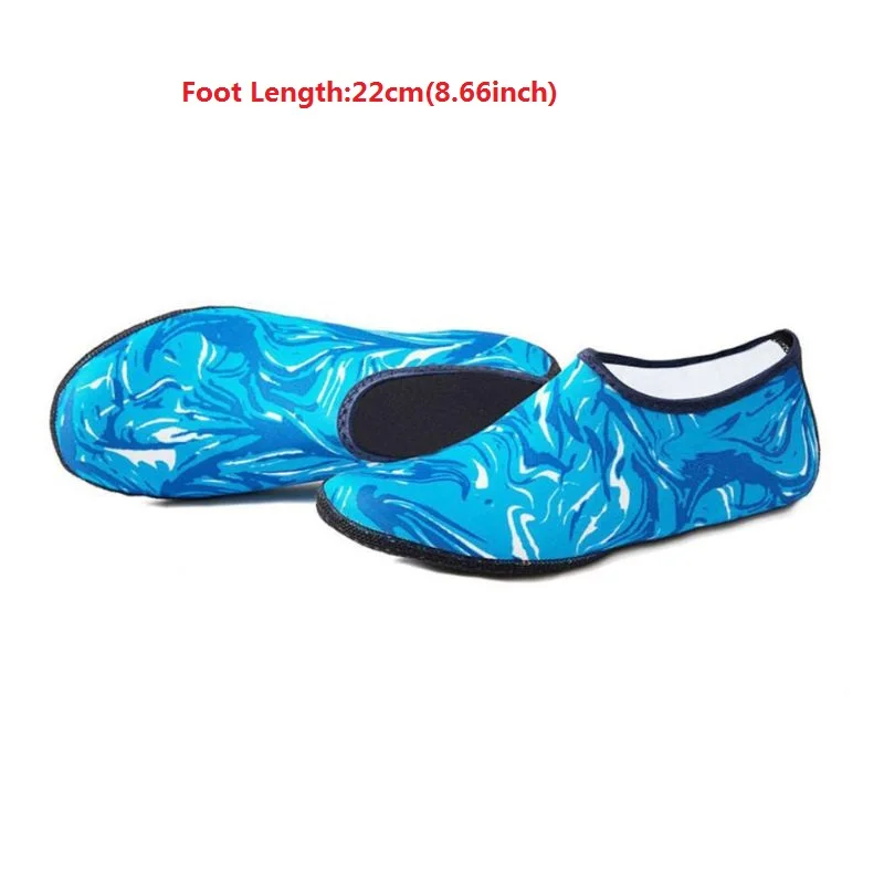 Camouflage Blue M Женские, мужские, летние, для йоги, спорта, пляжа, водонепроницаемая обувь, камуфляж, принт, дайвинг, подводное плавание, Аква носки, для плавания, быстросохнущие, босиком Тапочки - Цвет: Camouflage Blue M