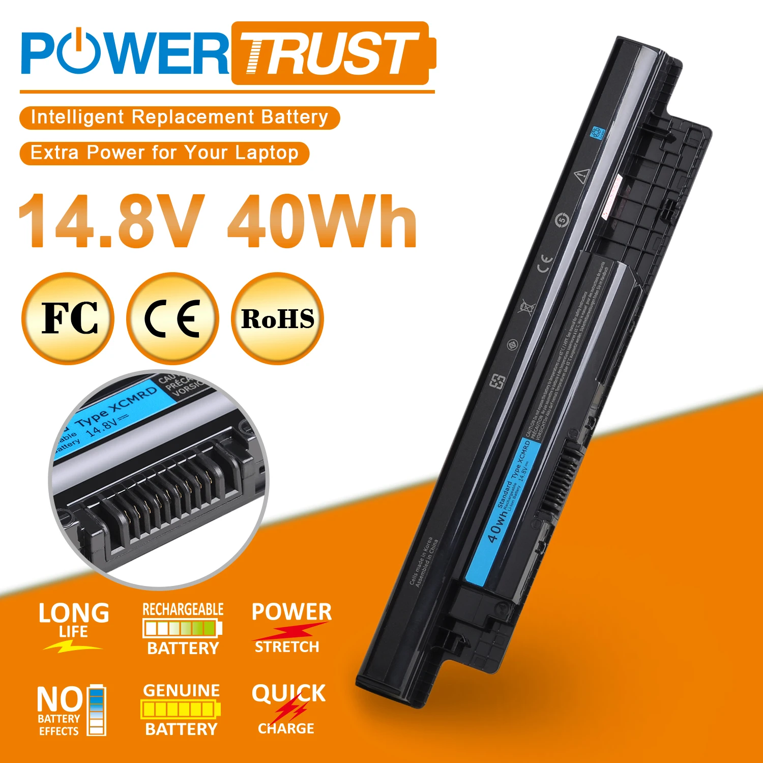 Аккумулятор для ноутбука Dell Inspiron 14R 5421 14 3421 17R 5721 17 3721 15R 5521 15 3521 MR90Y VR7HM W6XNM X29KD VOSTRO